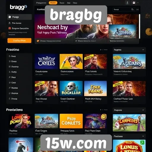 navegação intuitiva no site de jogos bragbg